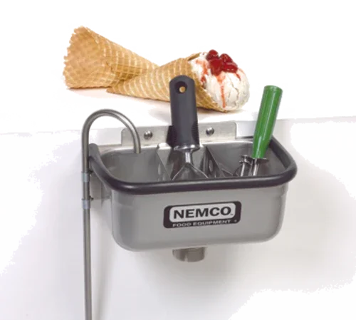 NEMCO 77316-10A Ice Cream Spade Dipper Well with Installed Spigot