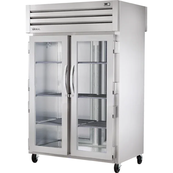True STR2HPT-2G-2S | SPEC SERIES® | 53" 2-Glass Door Pass-Thru Heated Cabinet