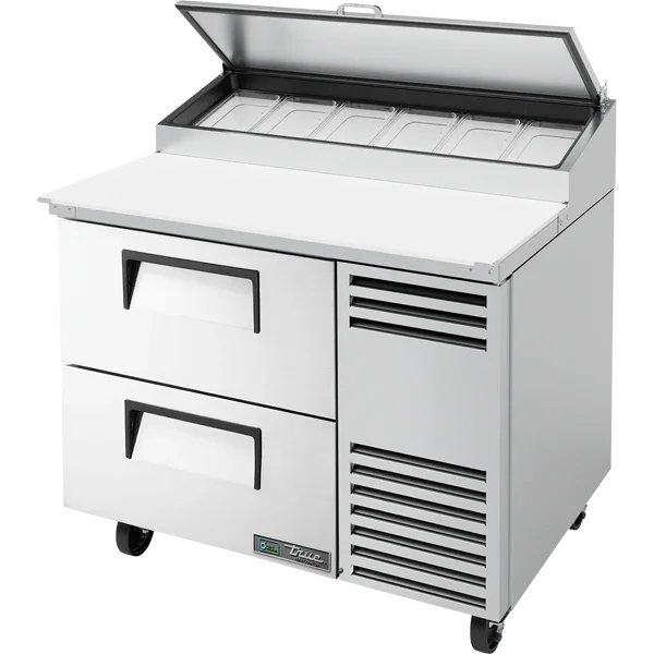 True TPP-AT-44D-2-HC | 44" 2-Drawer Refrigerated Pizza Prep Table