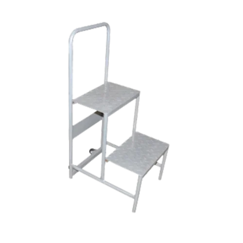 Omcan 31368 Step Ladder, 2 Steps, 2 Casters