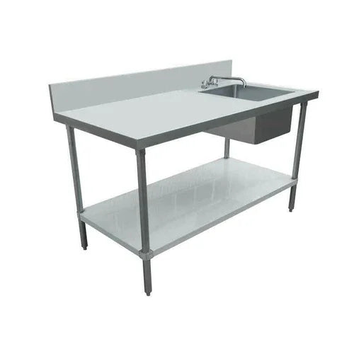 Omcan 43240 Work Table 72" x 30" with Sink