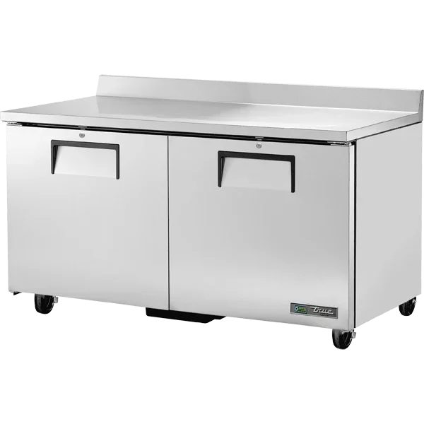 True TWT-60F-HC | 60" 2-Solid Door Work Top Freezer  17.8 cu. ft.