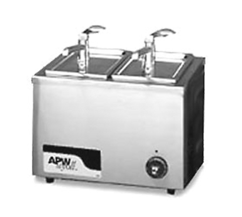 Apw W-9 Food Pan Warmer, electric, countertop, 7 quart capacity, 1/3 size, wet & dry ope