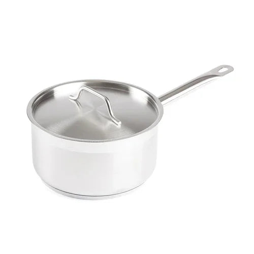 Winco SSSP-3 | Premium Sauce Pan | 3-1/2 qt. Round with Cover
