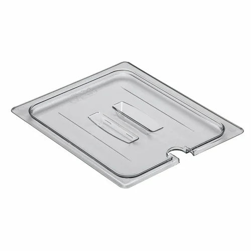 Cambro 20CWCHN135 | Camwear Food Pan Cover 1/2 Size Notched Handle Polycarbonate Clear