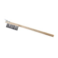 Browne 574267 Brush, 20 in L, long handle, scraper included, hardwood