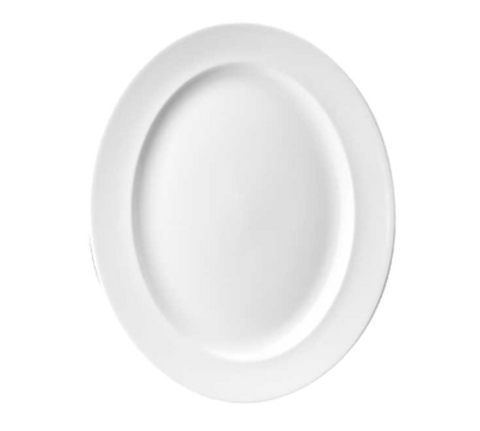 Churchill WH  RD141 Platter/Dish, 14-3/8 in  x 11-1/2 in , oval, rolled edge, rimmed, microwave & di