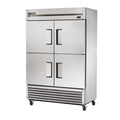 True T-49-4-HC Refrigerator, reach-in, two-section, (4) stainless steel half doors, (6) PVC coa