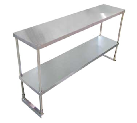 Omcan 23989 (23989) Overshelf, double tier, 14 in  x 60 in , 18/430 stainless steel construc