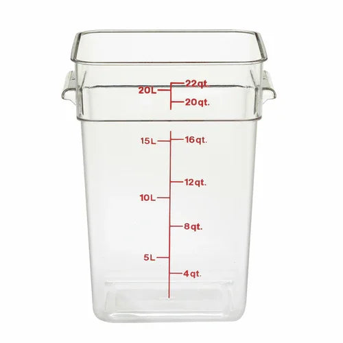 Cambro 22SFSCW135 | CamSquarer Food Container | 22 qt. Polycarbonate with Handles