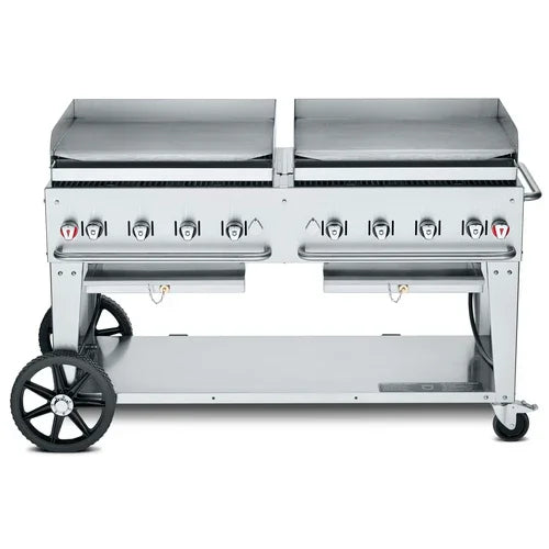 CROWN VERITY CV-MG-60 outdoor griddle with 8 burners and stainless steel design