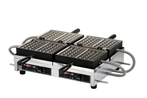 Krampouz WECCBBAT Waffle Maker for Double 4x6 Brussels with Thermostatic Control