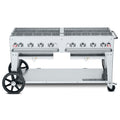 Crown Verity CV-MCB-60NG Mobile Outdoor Charbroiler, Natural gas, 58 in  x 21 in  grill area, 8 burners,