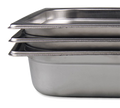 Browne 5781606 Steam Table Pan, 1/6 size, 2.8 qt., 6-3/8 in L x 6-1/4 in W x 6 in  deep, solid,