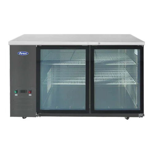 Atosa SBB59GGRAUS2 | Back Bar Cooler  Shallow Depth  Two-Section  57-3/4 in W x 24-1/2 in D x 40-1/8 in H