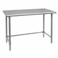 Omcan 28628 (28628) Work Table, 24 in W x 24 in D x 34 in H, 18/430 stainless steel flat top
