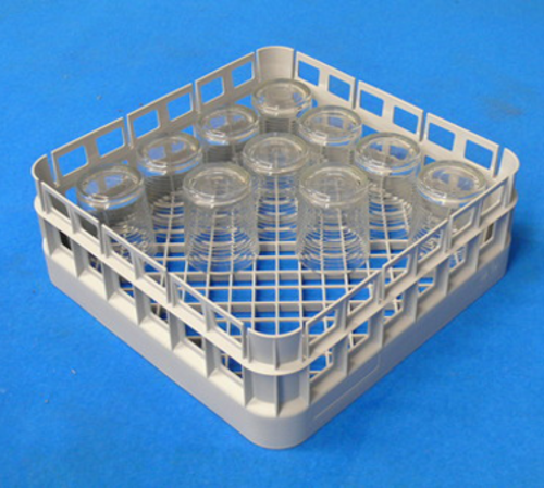 Eurodib CC00052 Lamber Dishwasher Open Glass Rack, 15-1/2 in W x 15-1/2 in D, plastic. gray