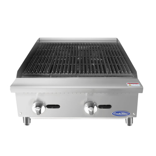 Atosa ATRC-24 Heavy Duty Radiant Charbroiler, Natural gas, countertop, 24 in , (2) stainless s