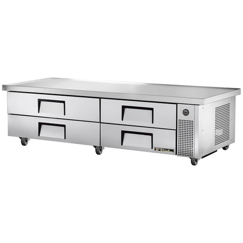 True TRCB-82-86-HC Refrigerated Chef Base, 82-3/8 in W base, 86-1/4 in W one-piece 300 series 18 ga