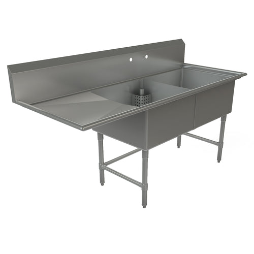 Tarrison TA-CDS224L-KIT | Sink 2-Compartment 75in W x 30in D x 45in H