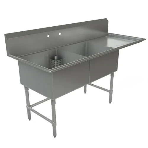 Tarrison TA-CDS224R-KIT | Sink 2-Compartment 75 in W | Stainless Steel Kitchen Collection
