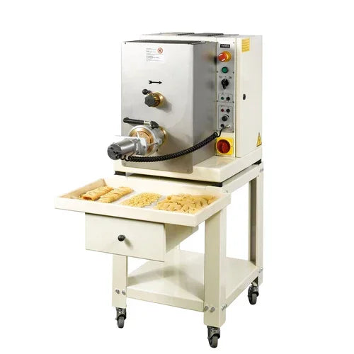ITALIANA IPE65 countertop pasta extruder with 25 lb stainless steel hopper and lid