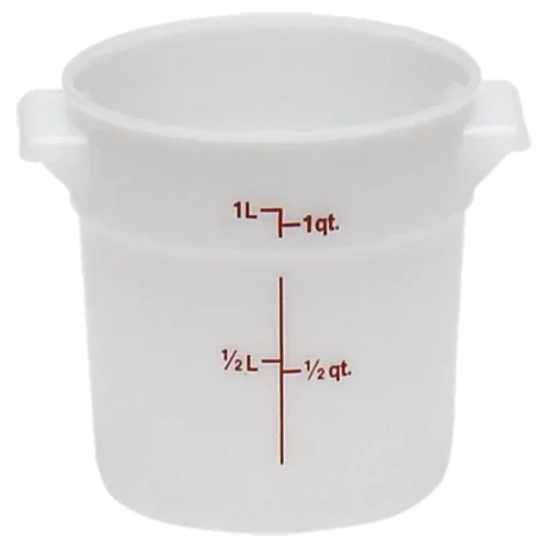 Cambro RFS1148 | Storage Container | Round 1 qt. Natural White Polyethylene
