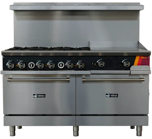 EFI HRG60-24GM-6B-N | Versa Heat | 60in Gas Range with (6) Burners and Griddle