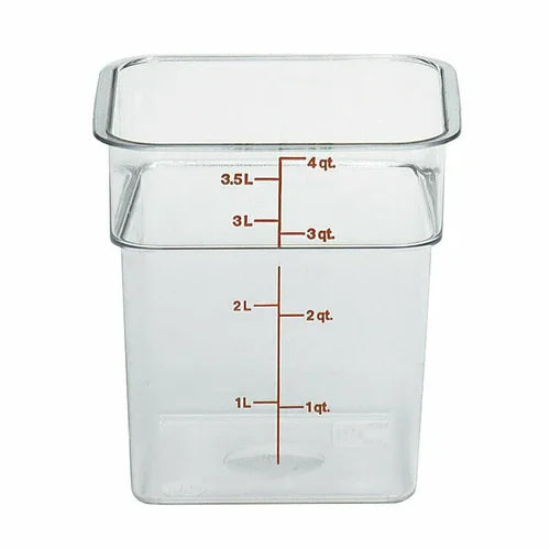 Cambro 4SFSCW135 | CamSquarer Food Container | 4 qt. Red Polycarbonate