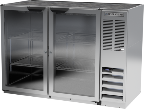 Beverage Air BB48HC-1-G-S Refrigerated Back Bar Storage Cabinet, two-section, 48 in W, 34 in  H, 12.4 cu.
