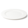 Browne 5630110 Plate, 27.1cm / 10.75 in , round, wide rim, vitrified high alumina porcelain, wh