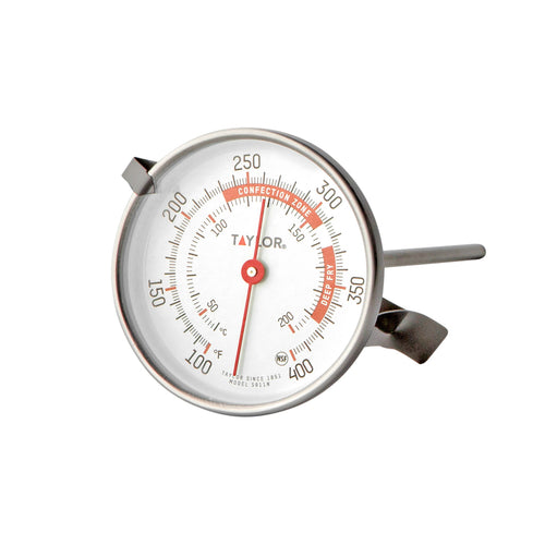 Taylor 5911N Candy/Deep Fry Thermometer, 3 in  dial display, 100ø to 400øF (50ø to 200ø C) te