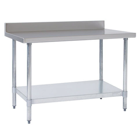 Tarrison TA-WT4BS2448 Work Table, 48 in W x 24 in D, 18 gauge stainless steel construction, 4 in H bac
