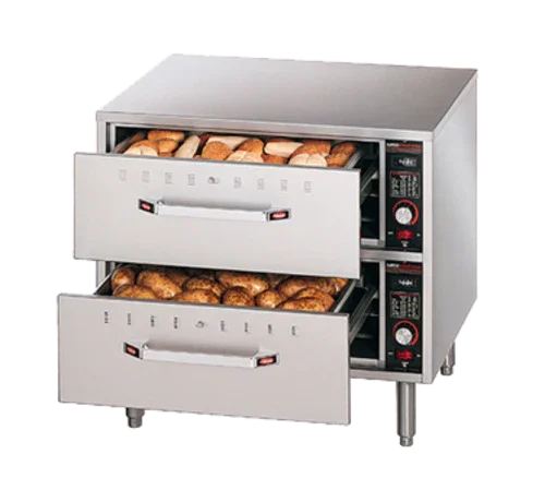 Hatco HDW-2 Warming Drawer Unit with Two Drawers and Standard 6-Inch Depth