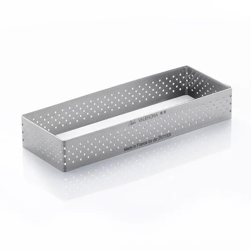 De Buyer-Browne 77309930 de Buyer Tart Ring, 4-7/10 in  x 1-3/5 in  x 4/5 in , rectangular, perforated, d