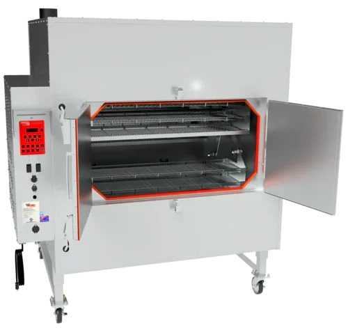 Cookshack FEC500SS Fast Eddys Rotisserie Smoker, wood pellets, 500 lbs. per load capacity, IQ5 digi
