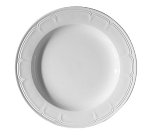 Continental 66CCMOB302 Plate, 9 in  dia., round, wide rim, scratch resistant, oven & microwave safe, di