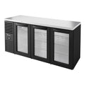 True TBR72-RISZ1-L-B-GGG-1 Refrigerated Back Bar Cooler, three-section, 72 in W, (125) 6-pack cans or (78)