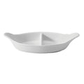 Creative Table M00228 Dish, divided, oval, eared, Creative Table (SPECIAL ORDER-see your rep for detai