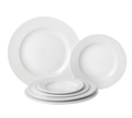 Pure White  PWE10023 Plate, 9 in  dia. (23 cm), round, wide rim, microwave & dishwasher safe, Pure Wh