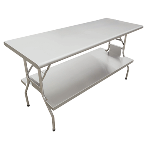 Omcan 41236 (41236) Folding Table, 60 in  W x 30 in  D, undershelf, stainless steel