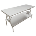 Omcan 41236 (41236) Folding Table, 60 in  W x 30 in  D, undershelf, stainless steel