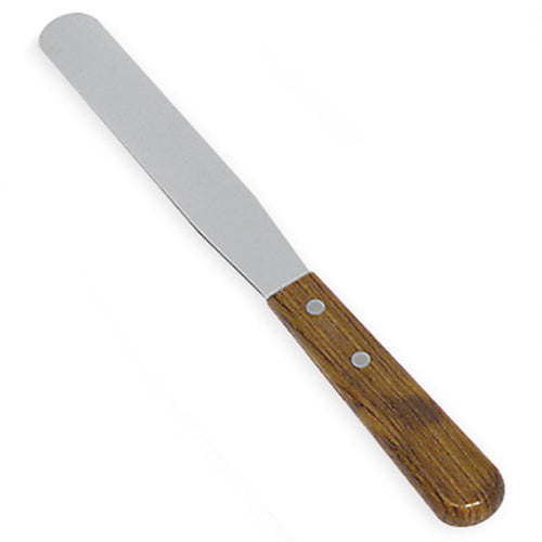 Browne 573824 Spatula, 4-1/2 in  x 3/4 in  OAL, 18/8 tempered stainless steel blade, wood hand