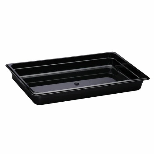 Cambro 12HP110 | H-Pan Hot Food Pan full size 2-1/2 in deep high-temp plastic black