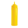 Browne 57801617 Squeeze Bottle, 16 oz., wide mouth, no drip tip, polyethylene, yellow
