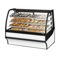 True TDM-DC-59-GE/GE-W-W Display Merchandiser, dry, non-refrigerated, 59-1/4 in W, with lift up curved gl