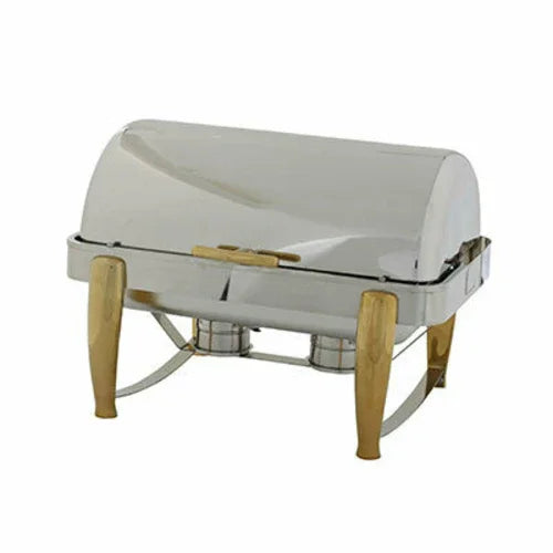 Winco 101A | Virtuoso Chafer 8 qt Full Size Rectangular Roll Top Stackable
