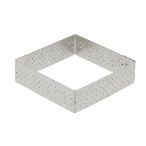 De Buyer-Browne 77309919 de Buyer Tart Ring, 2-4/5 in  x 2-4/5 in  x 4/5 in , square, perforated, dishwas