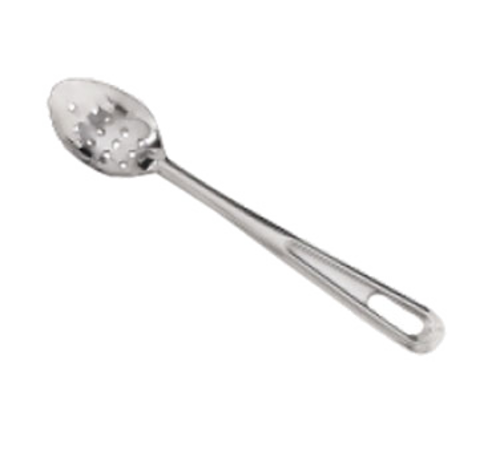 Browne 572112 Conventional Serving Spoon, 11 in L, perforated, grooved handle, full-length rei