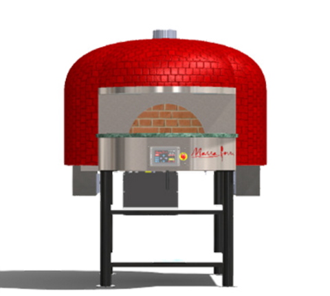 Marra Forni RT110G Neapolitan Gas Fired Oven, 43.3 in  rotating brick deck, (7-8) 8 in , (6-7) 10 i